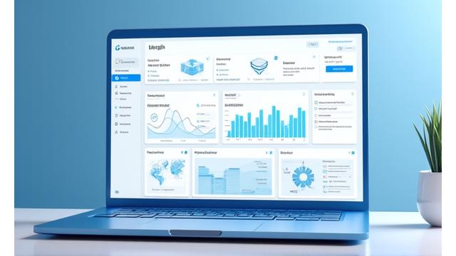 Bild eines sauberen, intuitiven Dashboard-Interfaces mit übersichtlichen KI-optimierten Kacheln und klarem Fokus
