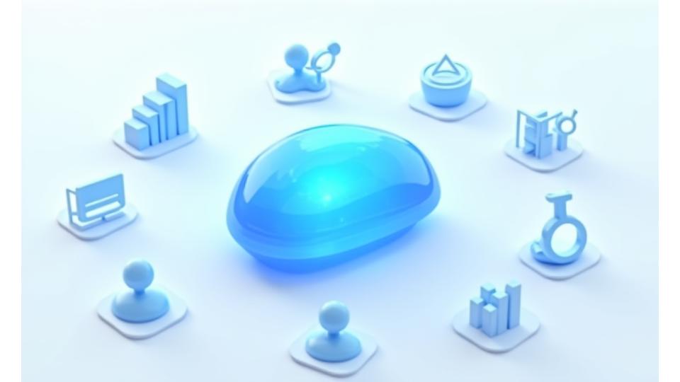 Schematische Darstellung eines KI-Gehirns im Zentrum, umgeben von Icons, die verschiedene UX-optimierende Technologien wie Verhaltensanalyse, adaptive Interfaces und Personalisierung darstellen.