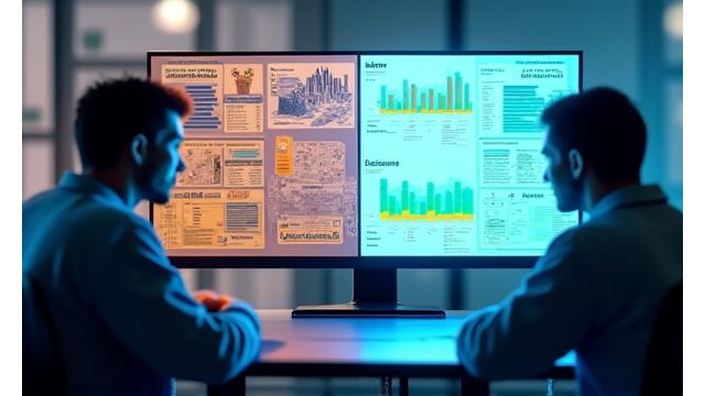 Vorher-Nachher Vergleich der Effizienzsteigerung in einem Produktionsdashboard