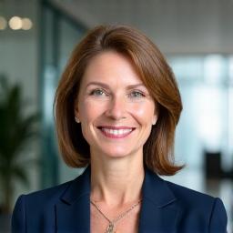 Portrait von Dr. Maria Weber, der Datenschutzbeauftragten von Aquarell AI. Eine professionell und vertrauenswürdig wirkende Frau mittleren Alters, die freundlich in die Kamera blickt, im Stil eines Business-Portraits mit dezentem Hintergrund.