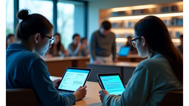 Studenten nutzen KI-basierte Lernplattform