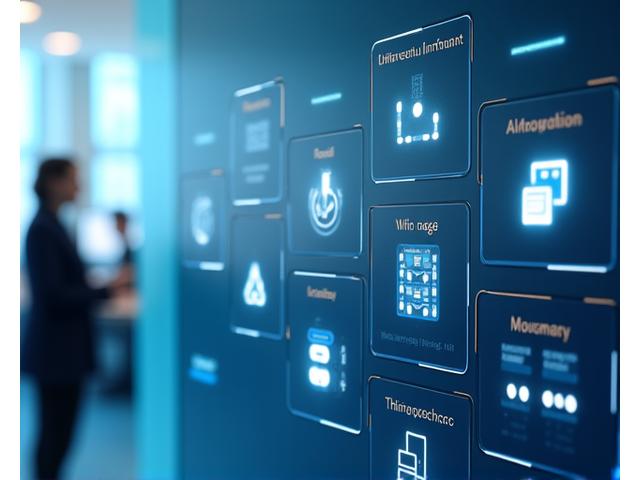 Visualisierung eines interaktiven KI-Kachel-Dashboards mit Drag-and-Drop-Funktionalität