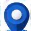 GPS-Pin auf Karte Symbol