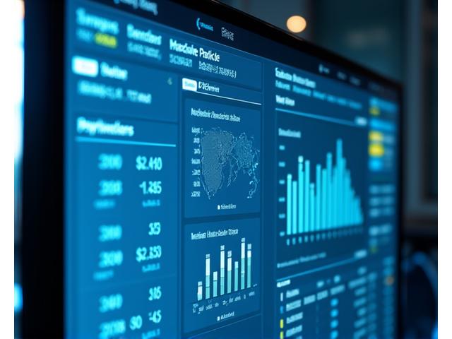 Mockup eines Executive Dashboard Panels mit KPIs