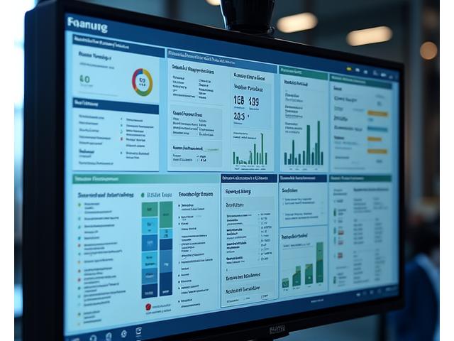 Mockup eines Finance Command Panels mit Budget- und Genehmigungsfunktionen