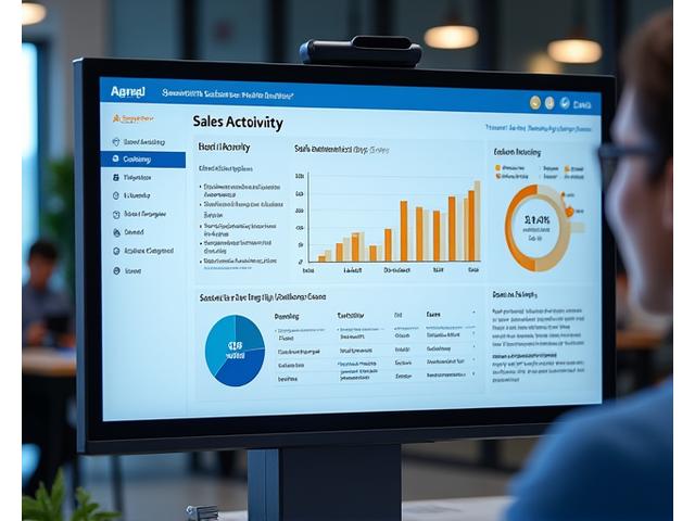 Mockup eines Sales Activity Panels mit CRM-Shortcuts
