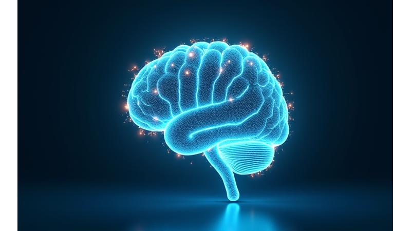 Visualisierung eines KI-Gehirns, das Workflows intelligent verbindet